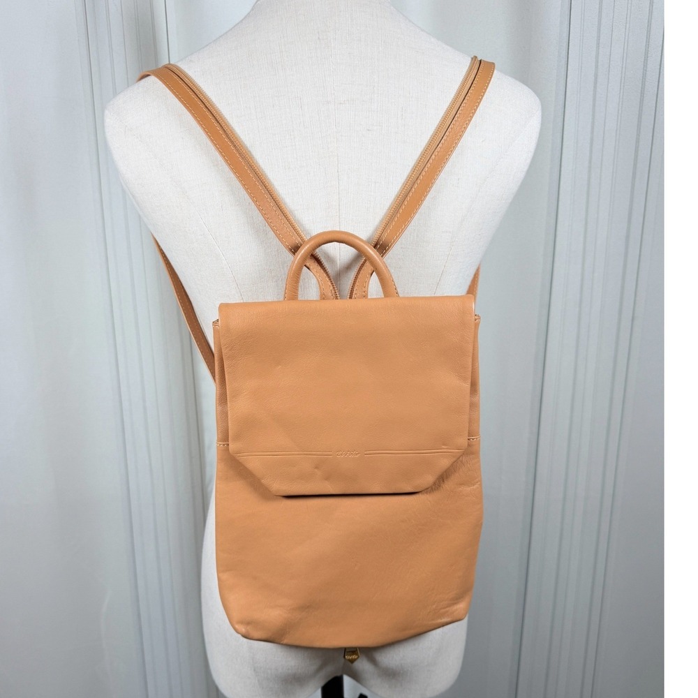 Vintage El Porto Camel Leather Convert-A-Strap Backpack Sling Bag Handbag